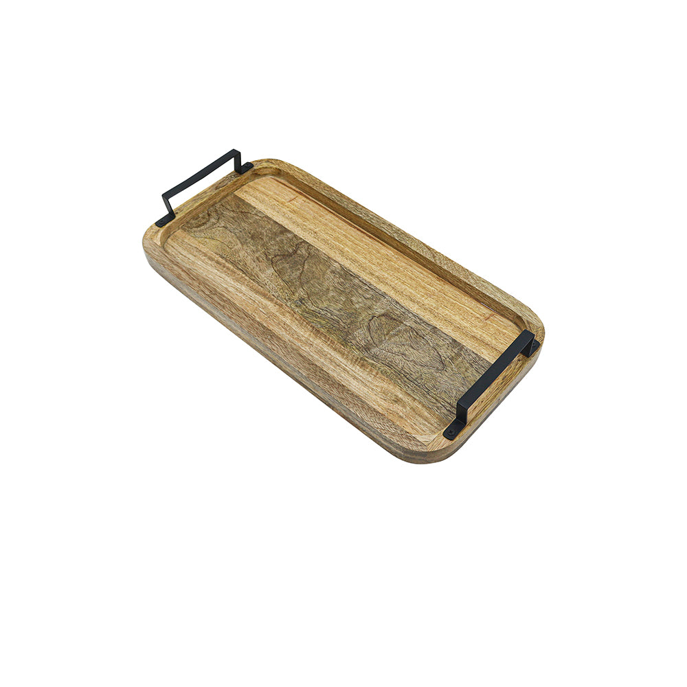 Metalsmith Solid Mango Wood Serving Tray