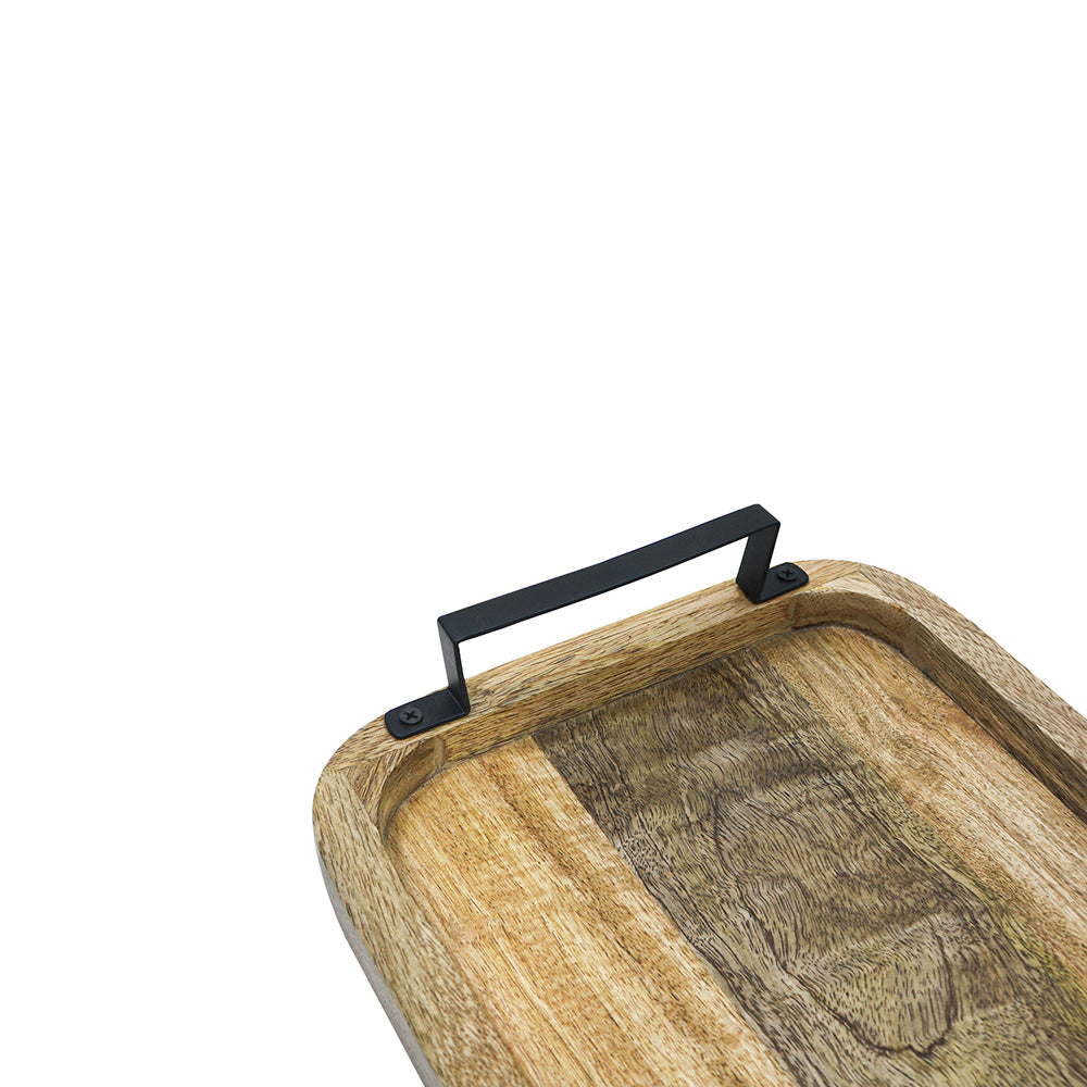 Metalsmith Solid Mango Wood Serving Tray