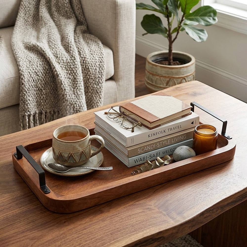 Wooden Serving Tray - Black