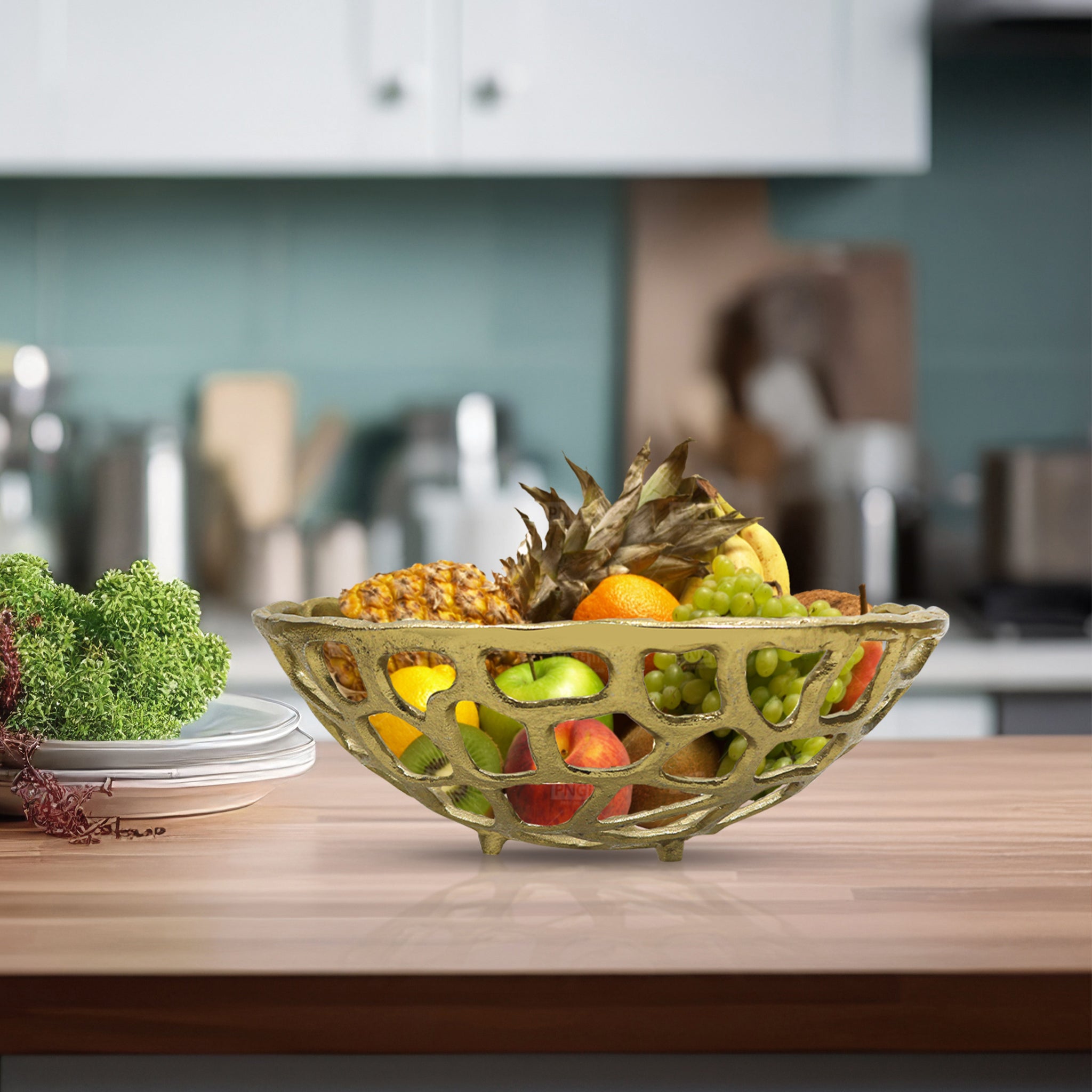 Aluminium Fruit & Vegetable Basket (Gold)