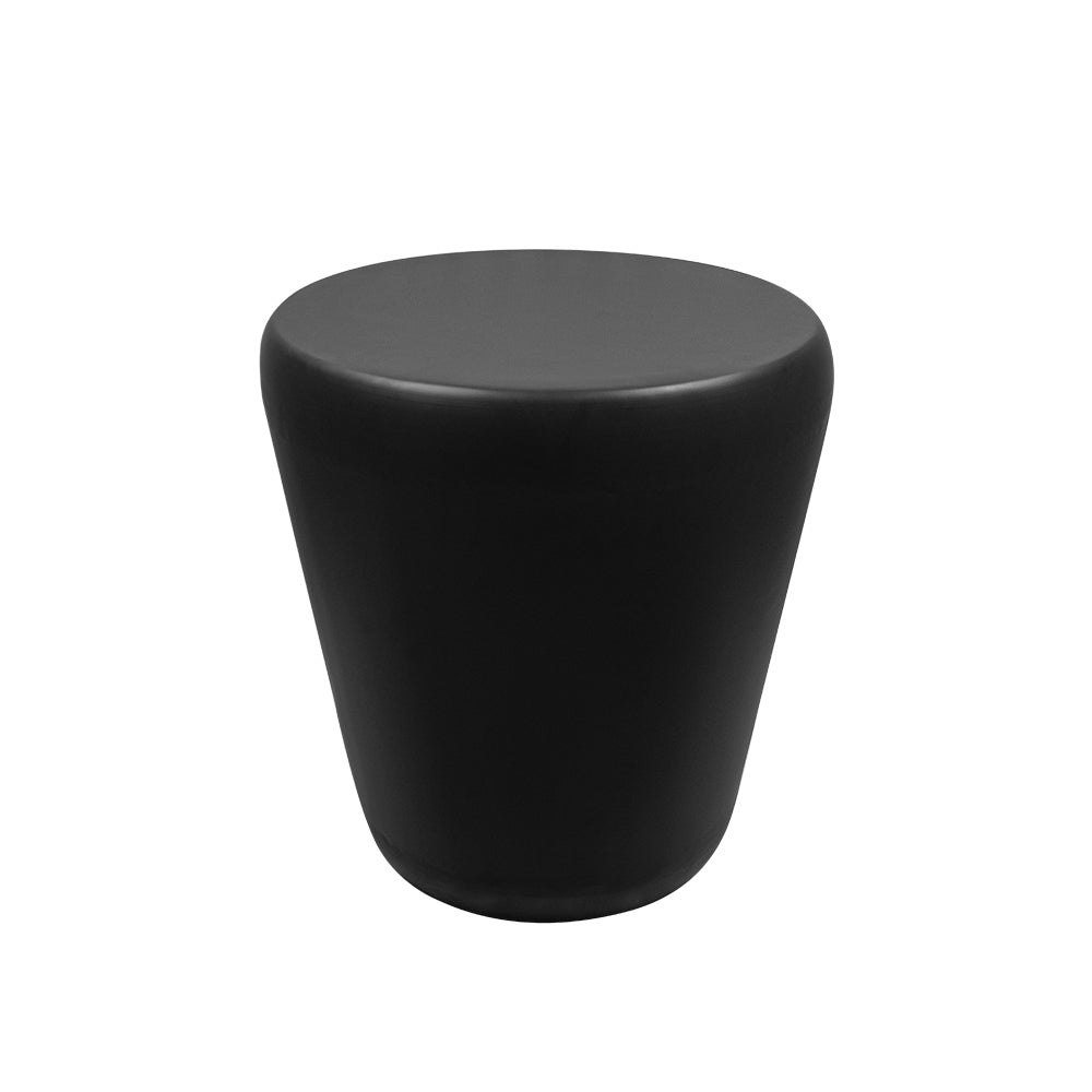 Metal Round Side Table - Black