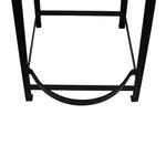 Iron Side Stool With Wooden Top For Indoor-Outdoor, Home & Office