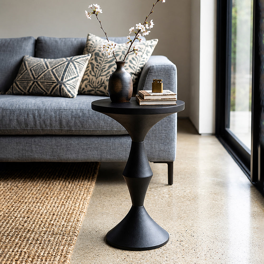 Rynn Metal Side Table - Black