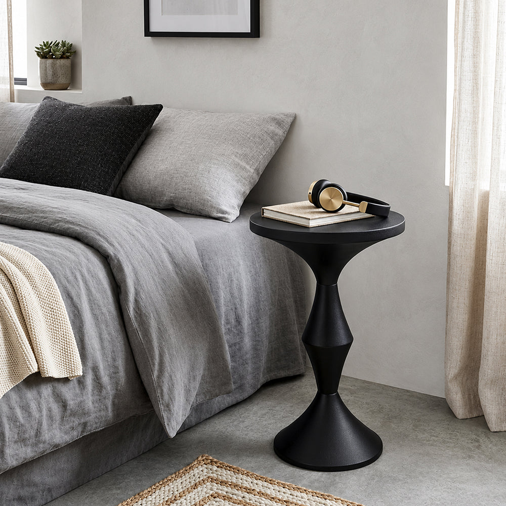 Rynn Metal Side Table - Black