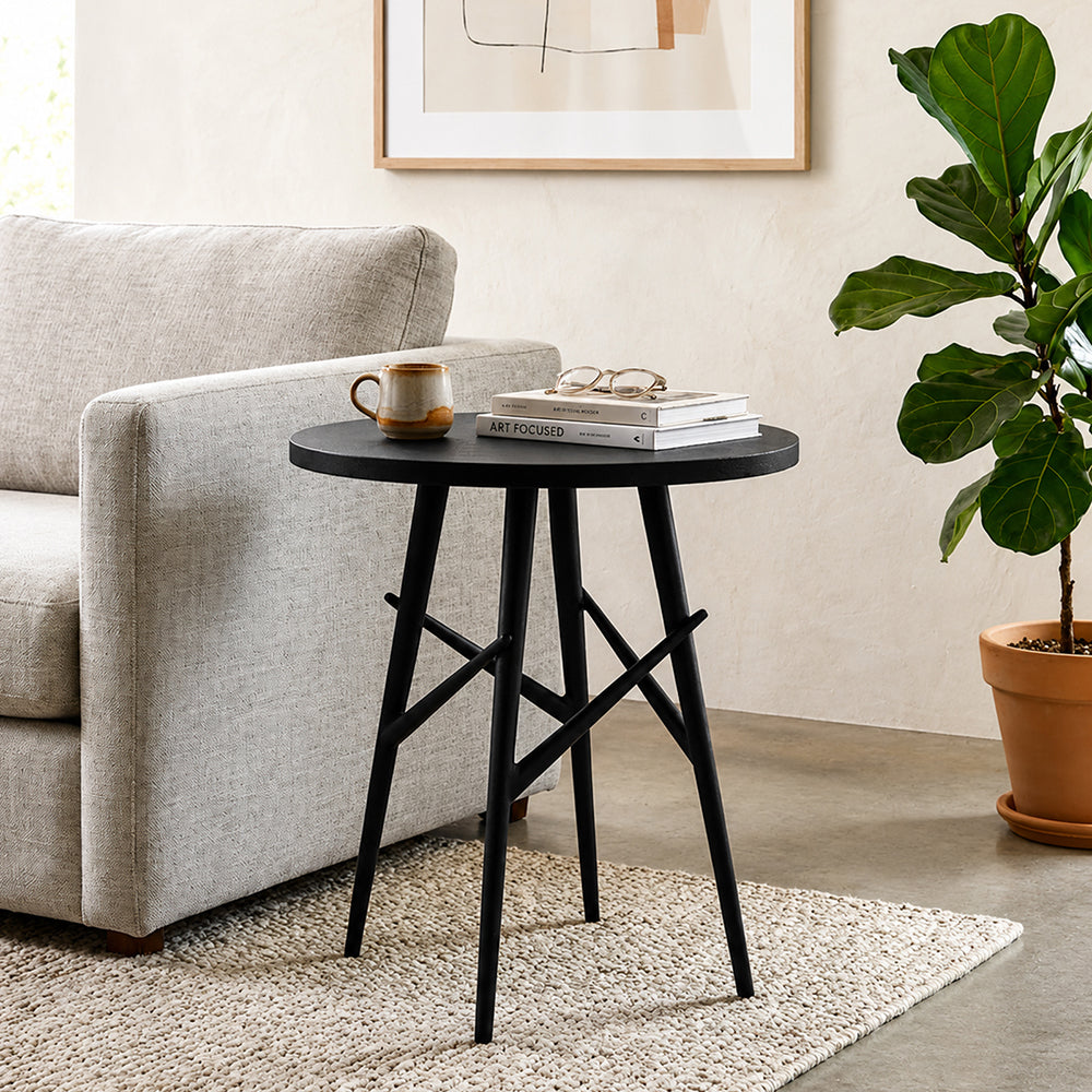 Eron Metal Side Table - Black