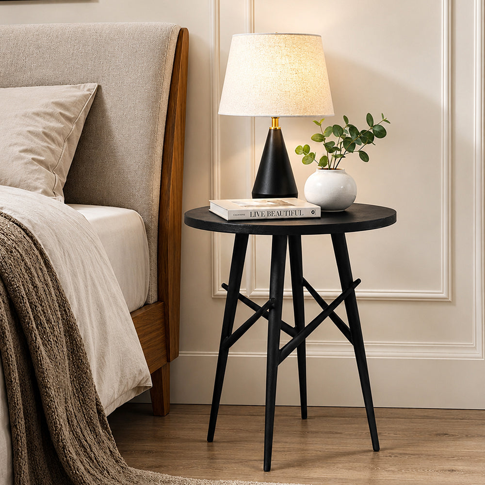 Eron Metal Side Table - Black