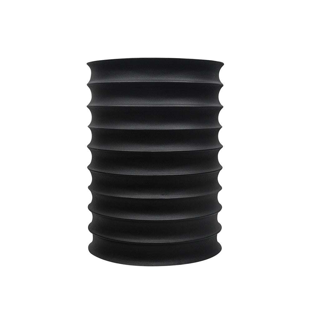 Zorr Metal Ribbed Side Table - Black