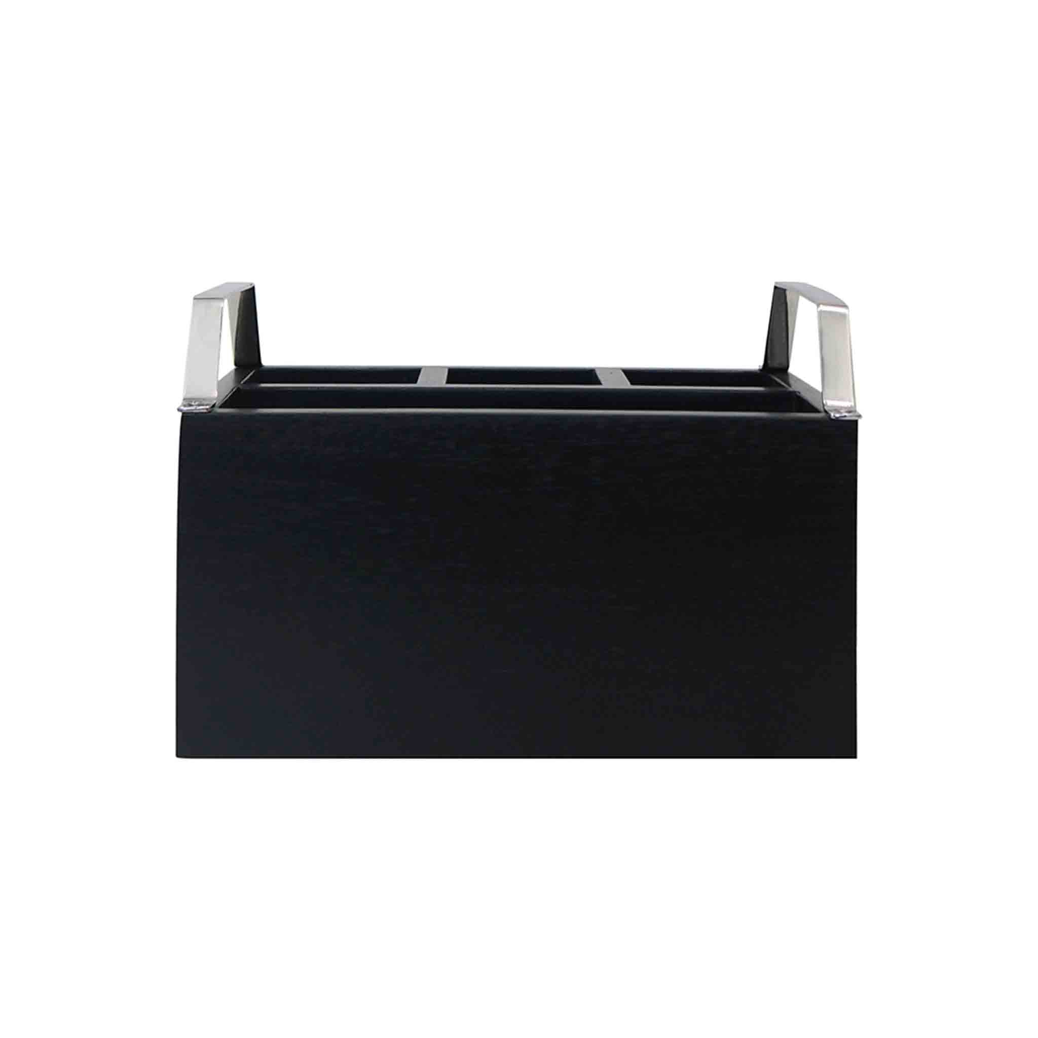 Wooden Cutlery Holder With Metal Handle For Dining Room, Kitchen And Desk