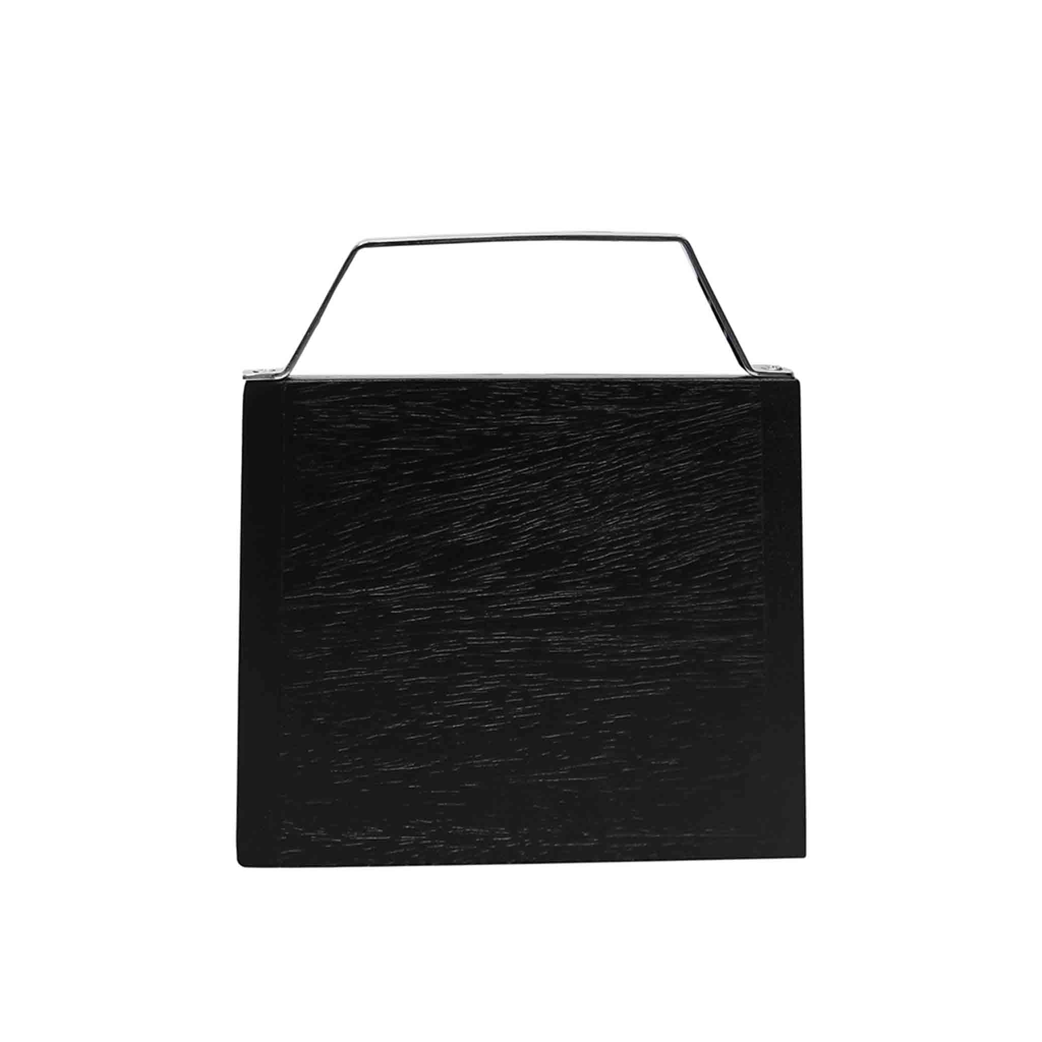 Wooden Cutlery Holder With Metal Handle For Dining Room, Kitchen And Desk