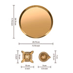 Gold Diya Set With Thali For Décor And Pooja