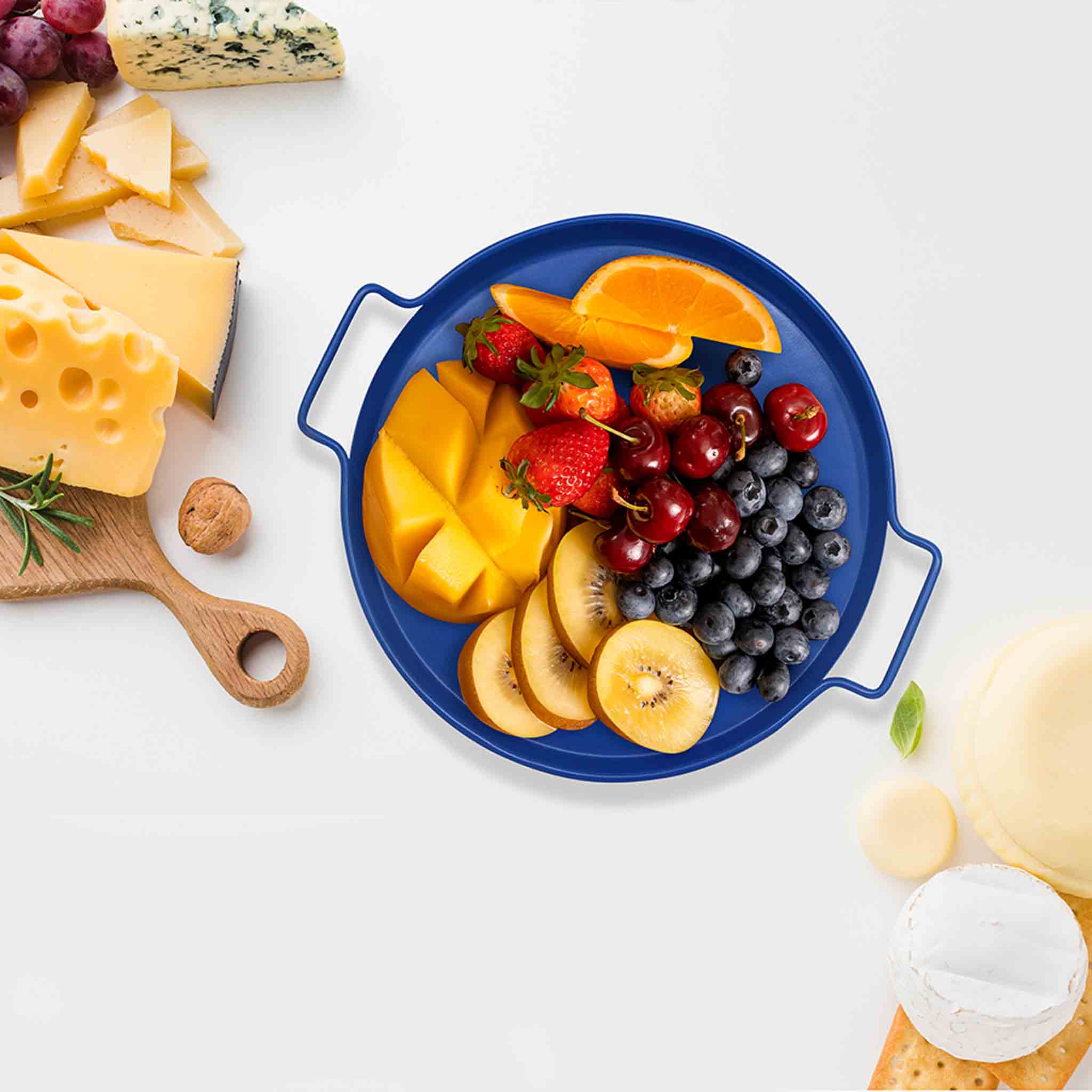 Metal Serving Tray With Handle For Parties & Occasions