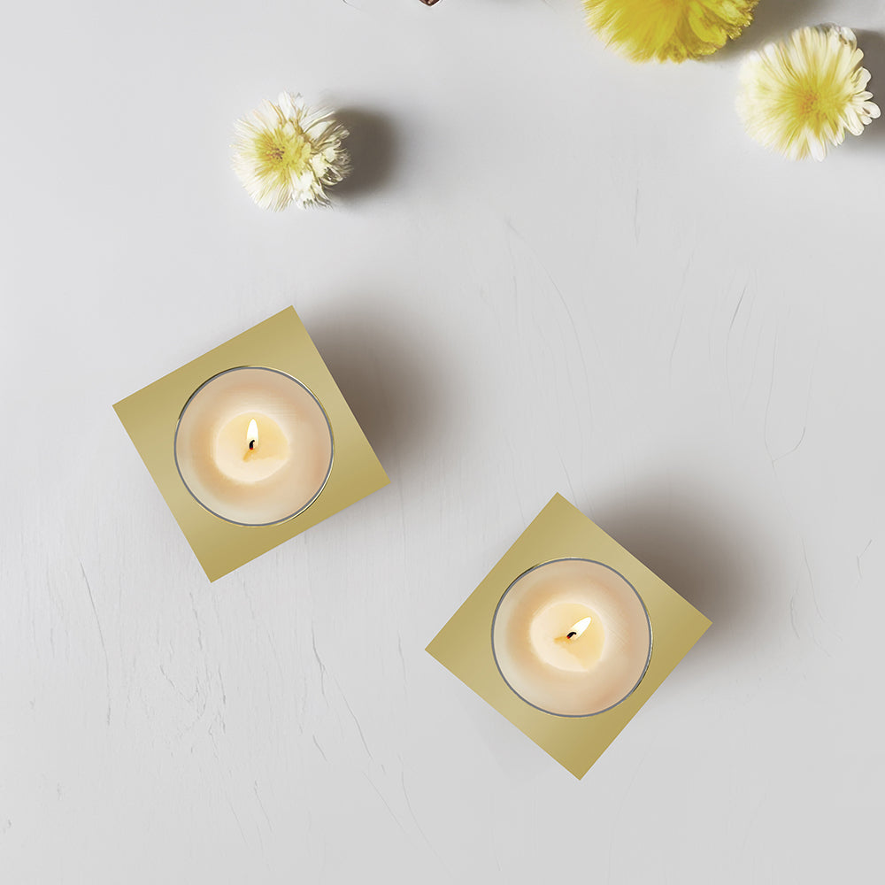 Pack Of 2 Tea Light Holder, Steel Candle Holder