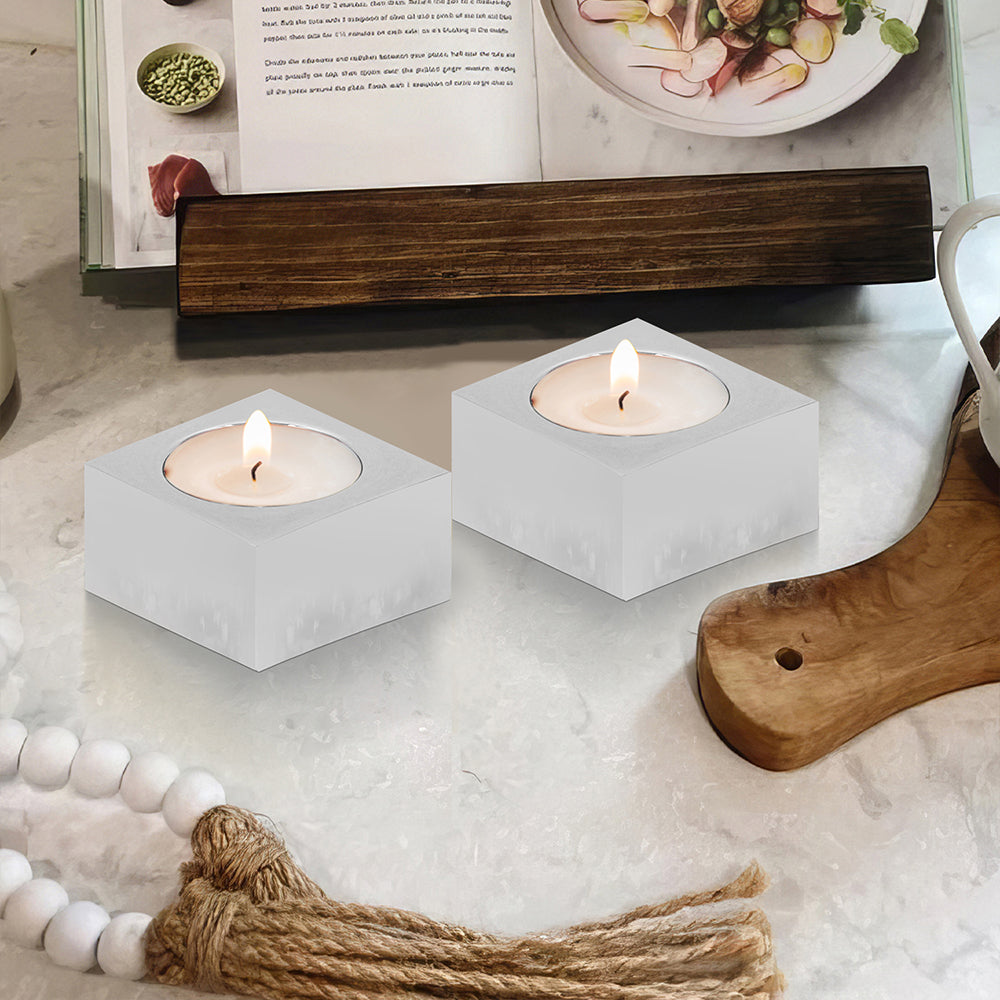 Pack Of 2 Tea Light Holder, Steel Candle Holder