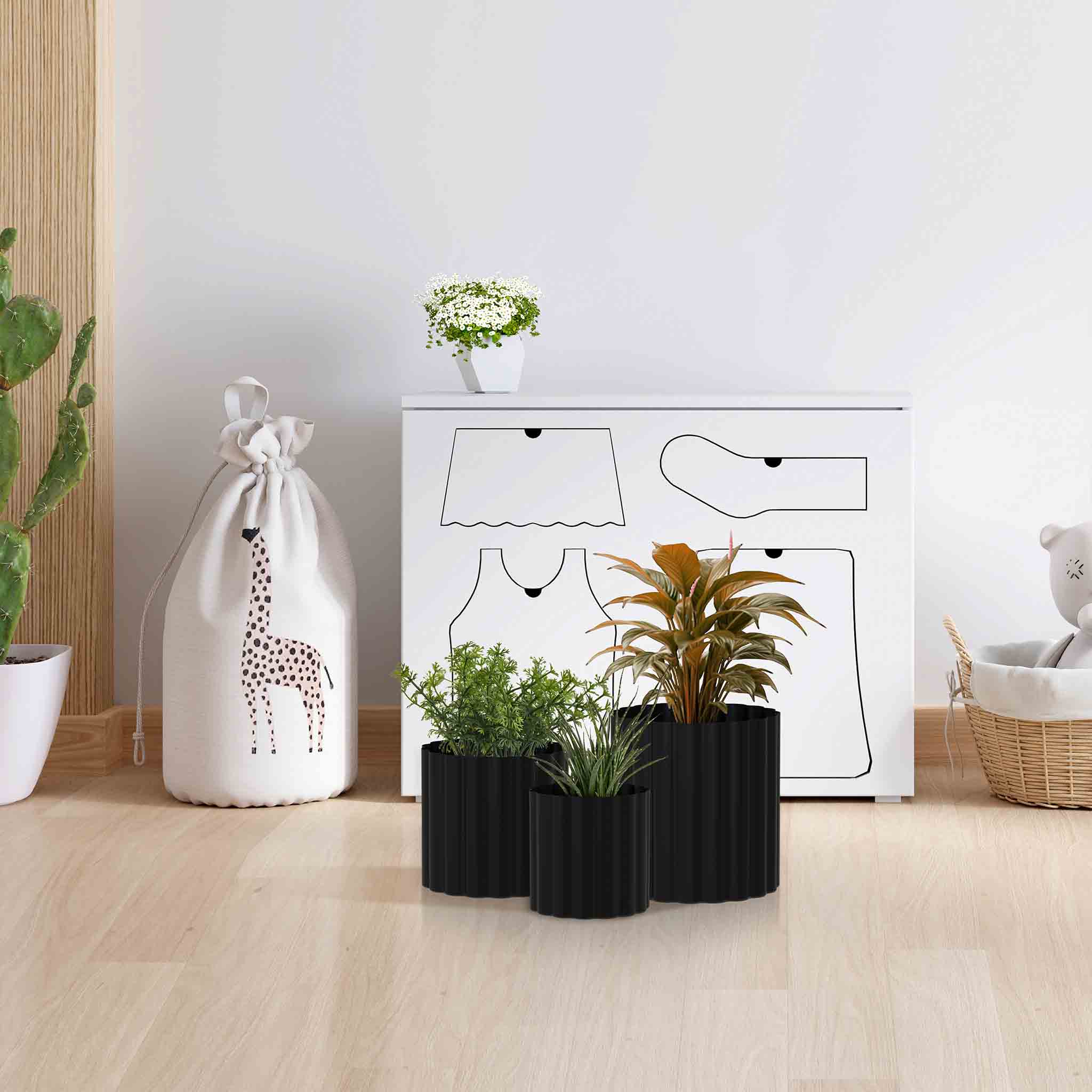 Iron Planter Pot For Indoor And Outdoor Décor Pack of 3