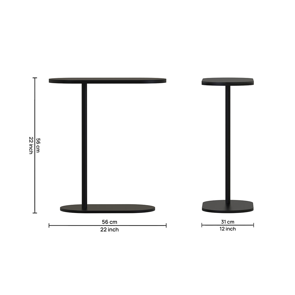 Elan Metal Laptop Table - Black