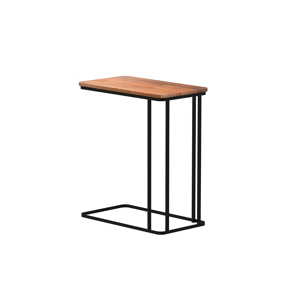 Loren Metal Laptop Table With Wooden Top - Brown