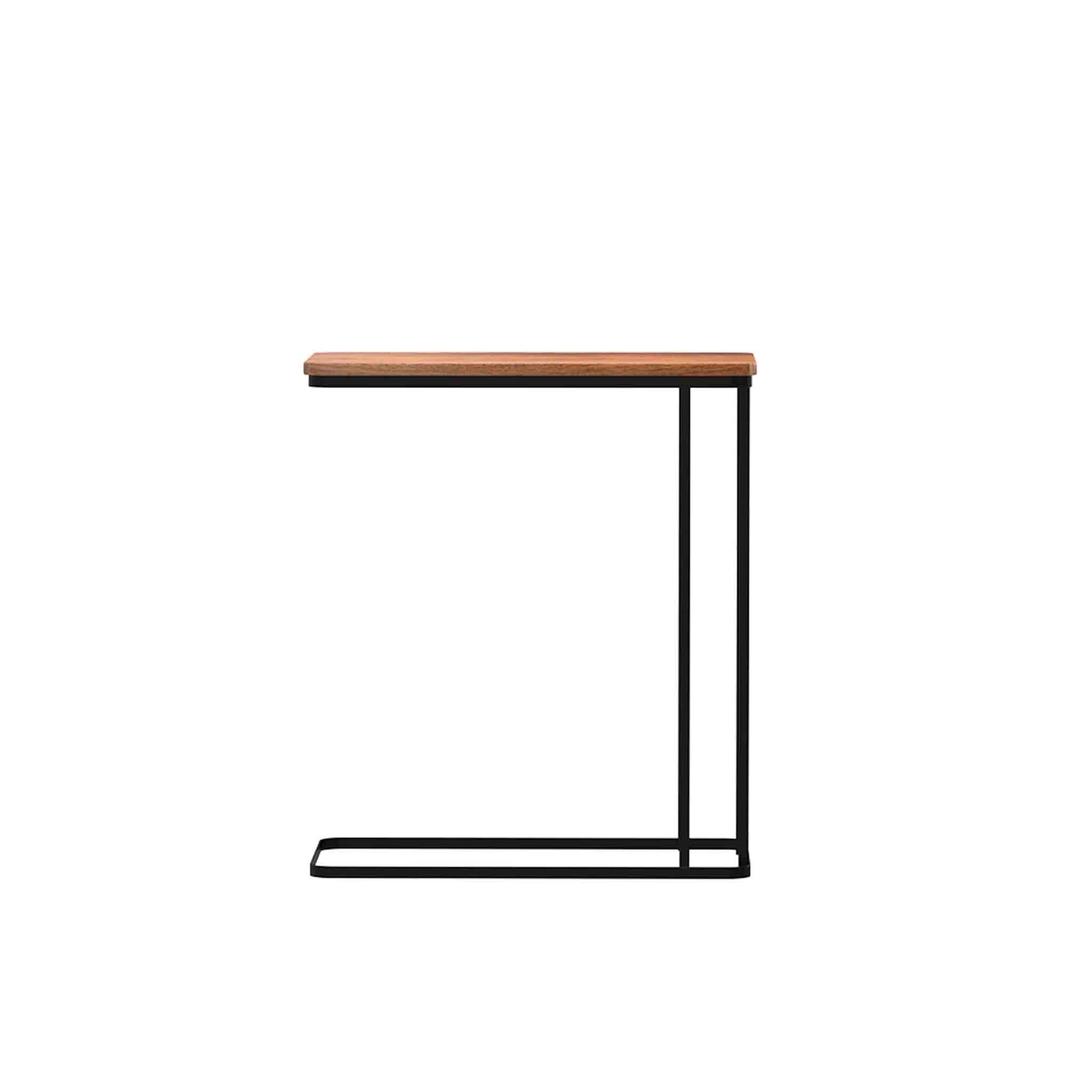 Iron Side Table with Wooden Top for Home & Office Décor