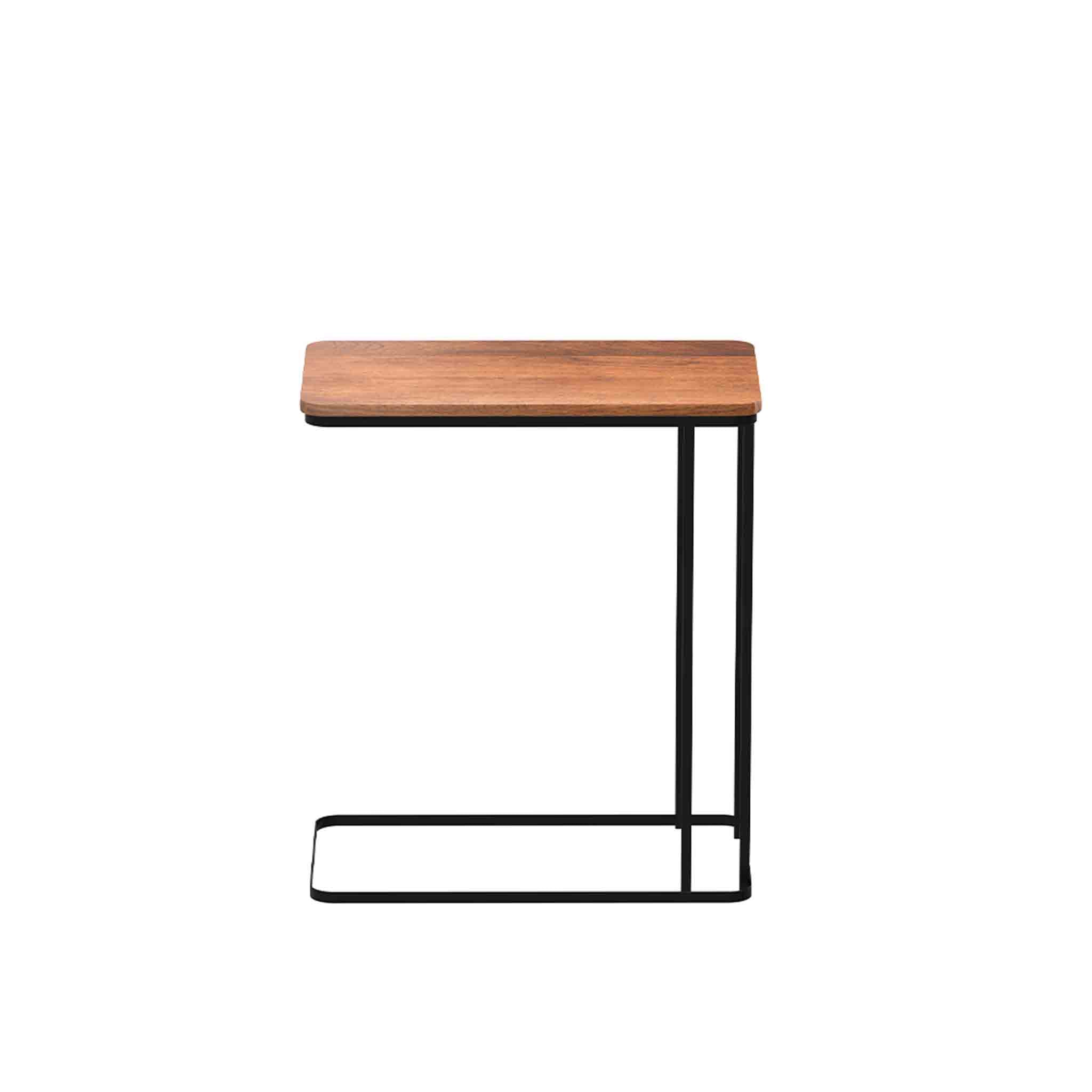 Iron Side Table with Wooden Top for Home & Office Décor