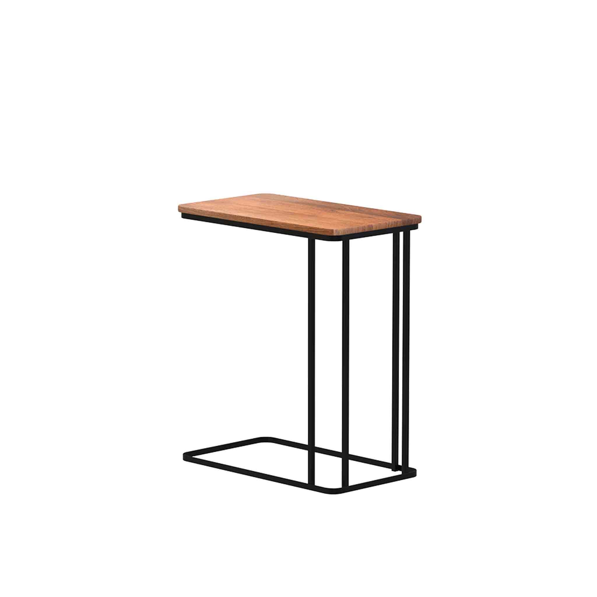 Iron Side Table with Wooden Top for Home & Office Décor