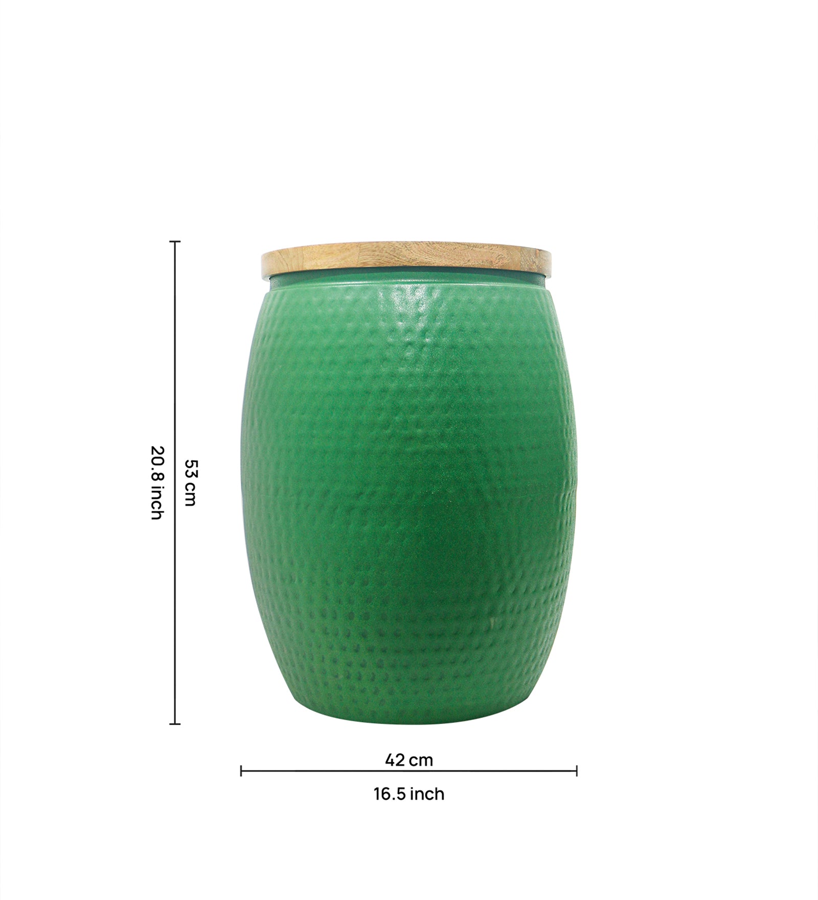 Metal Hammered Round Side Table For Indoor, Outdoor, Home And Office, Gold