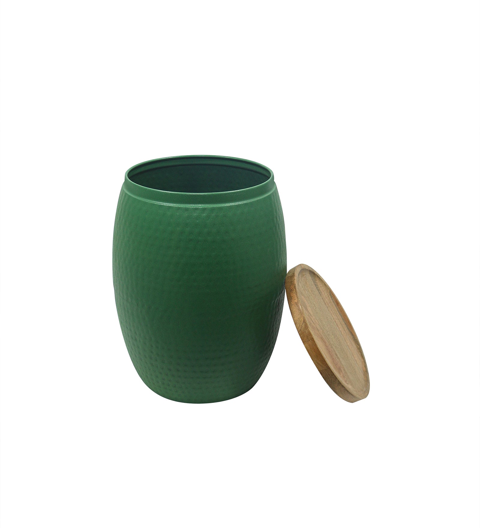 Metal Hammered Round Side Table For Indoor, Outdoor, Home And Office, Gold