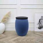 Iron Side Table (Round) With Wooden Top For Indoor-Outdoor, Home & Office