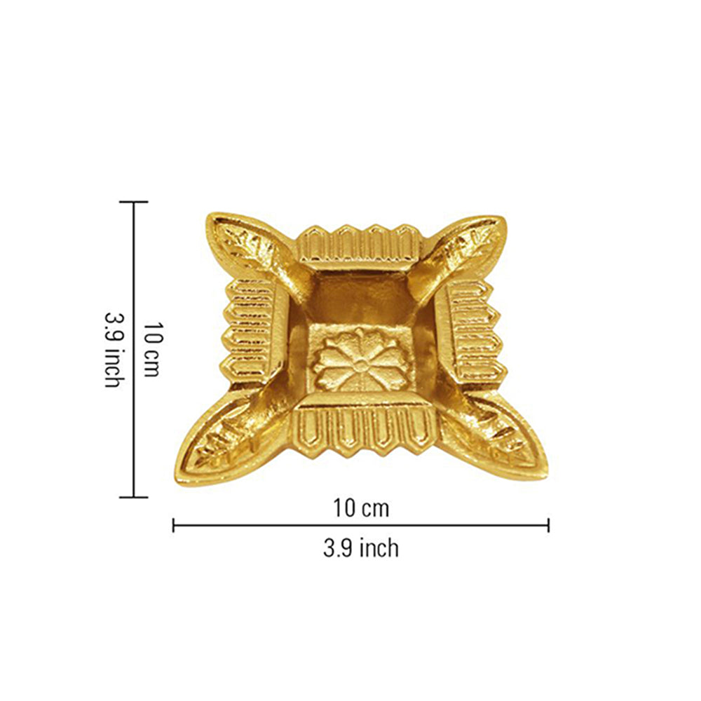 Pack Of 2 Aluminium Diyas For Pooja And Gift