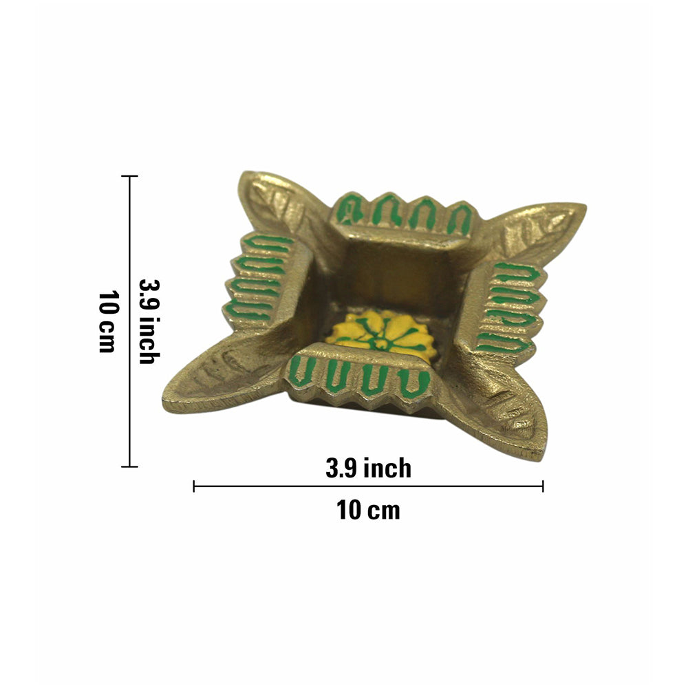 Pack Of 2 Aluminium Diyas For Pooja And Gift