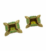 Pack Of 2 Aluminium Diyas For Pooja And Gift
