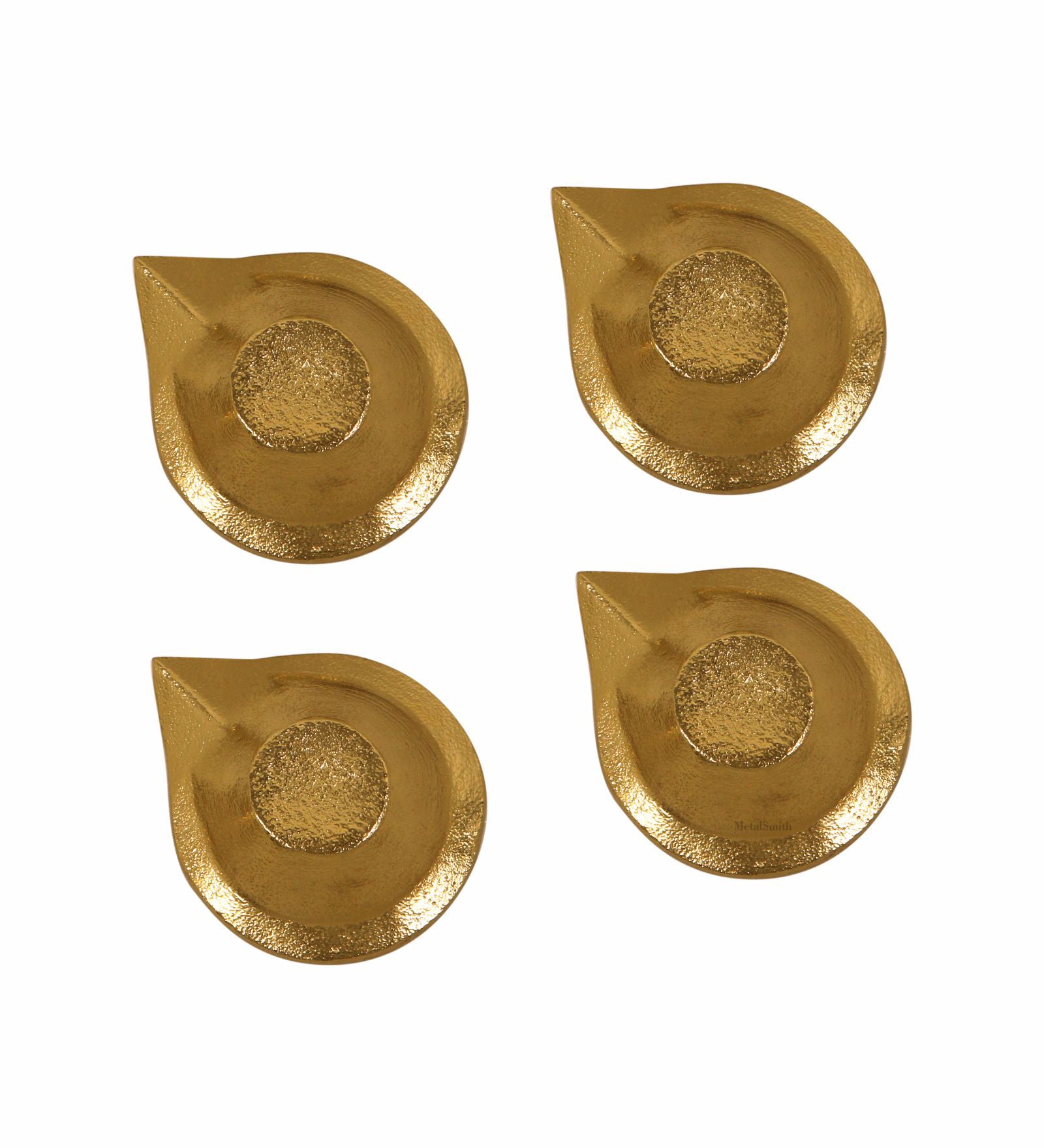 Pack Of 4 Aluminium Diyas For Pooja And Gift