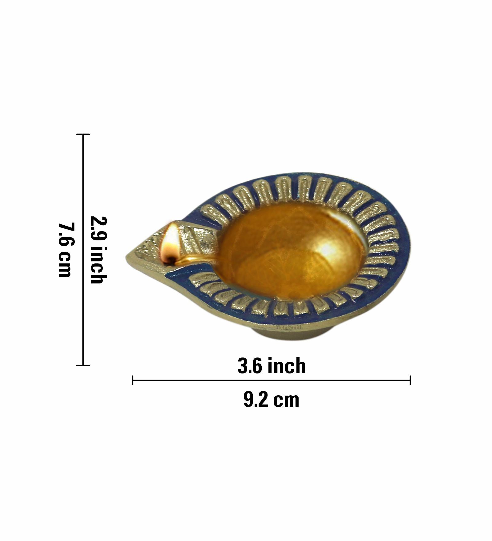 Pack Of 4 Aluminium Diyas For Pooja And Gift