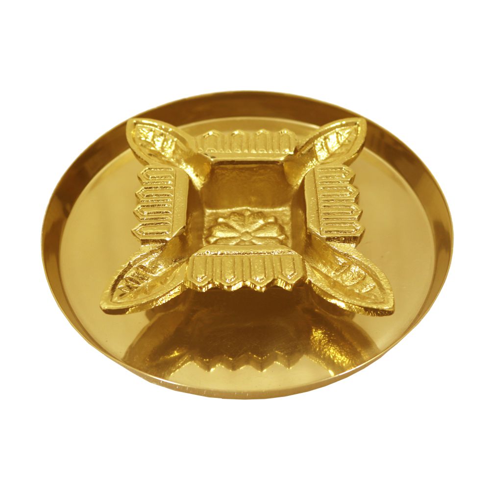 Aluminium Diya With Plate For Pooja And Gift