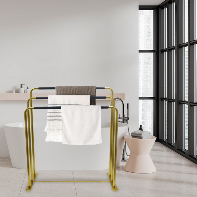 Metal 3 Tier Towel Stand - Gold