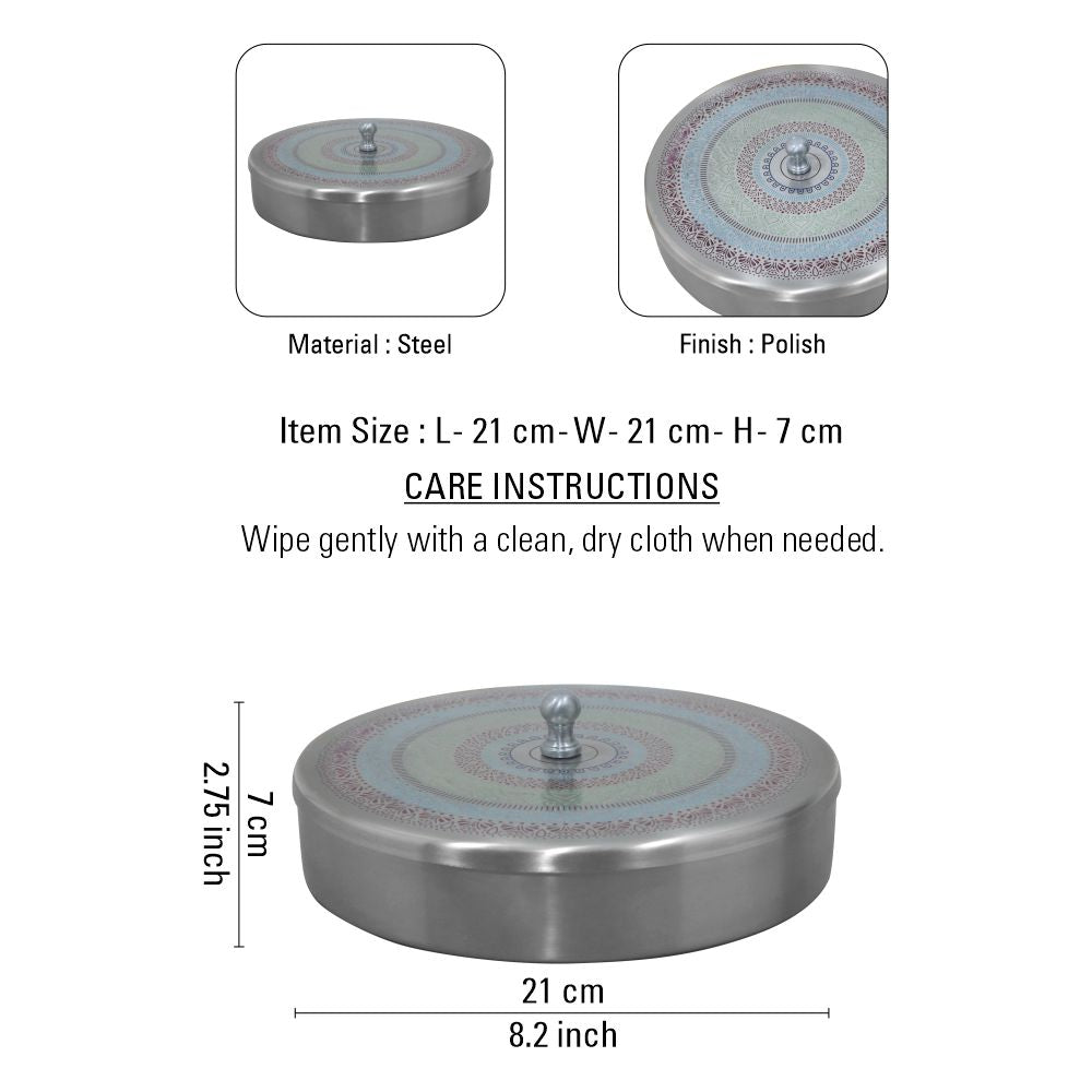 Metal Spice Box/ Masala Box with Lid