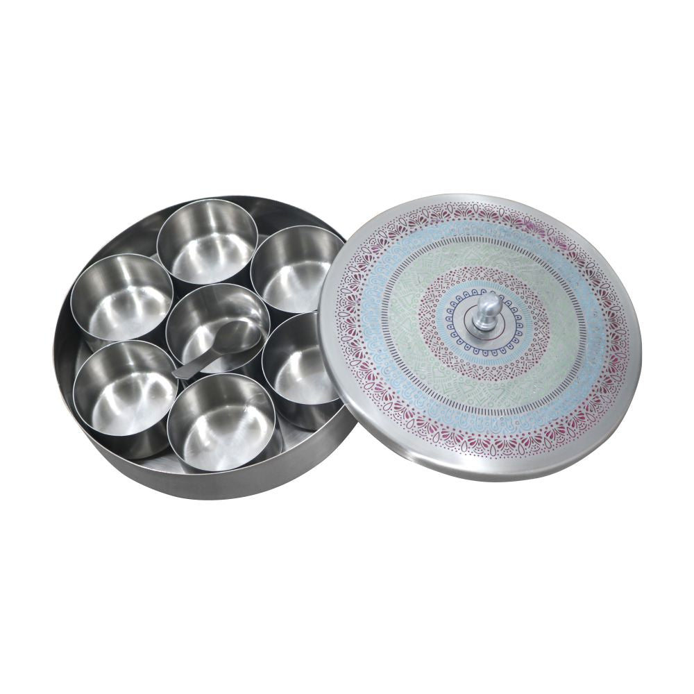 Metal Spice Box/ Masala Box with Lid