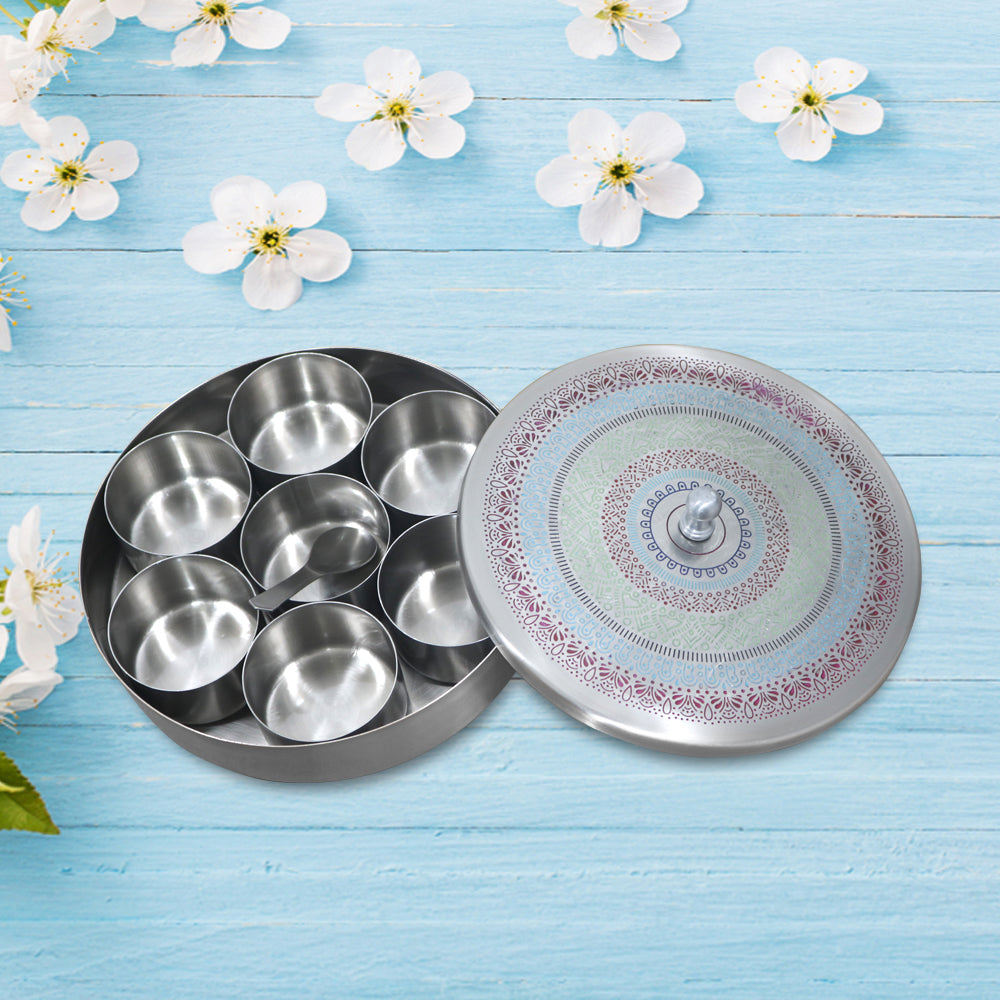 Metal Spice Box/ Masala Box with Lid