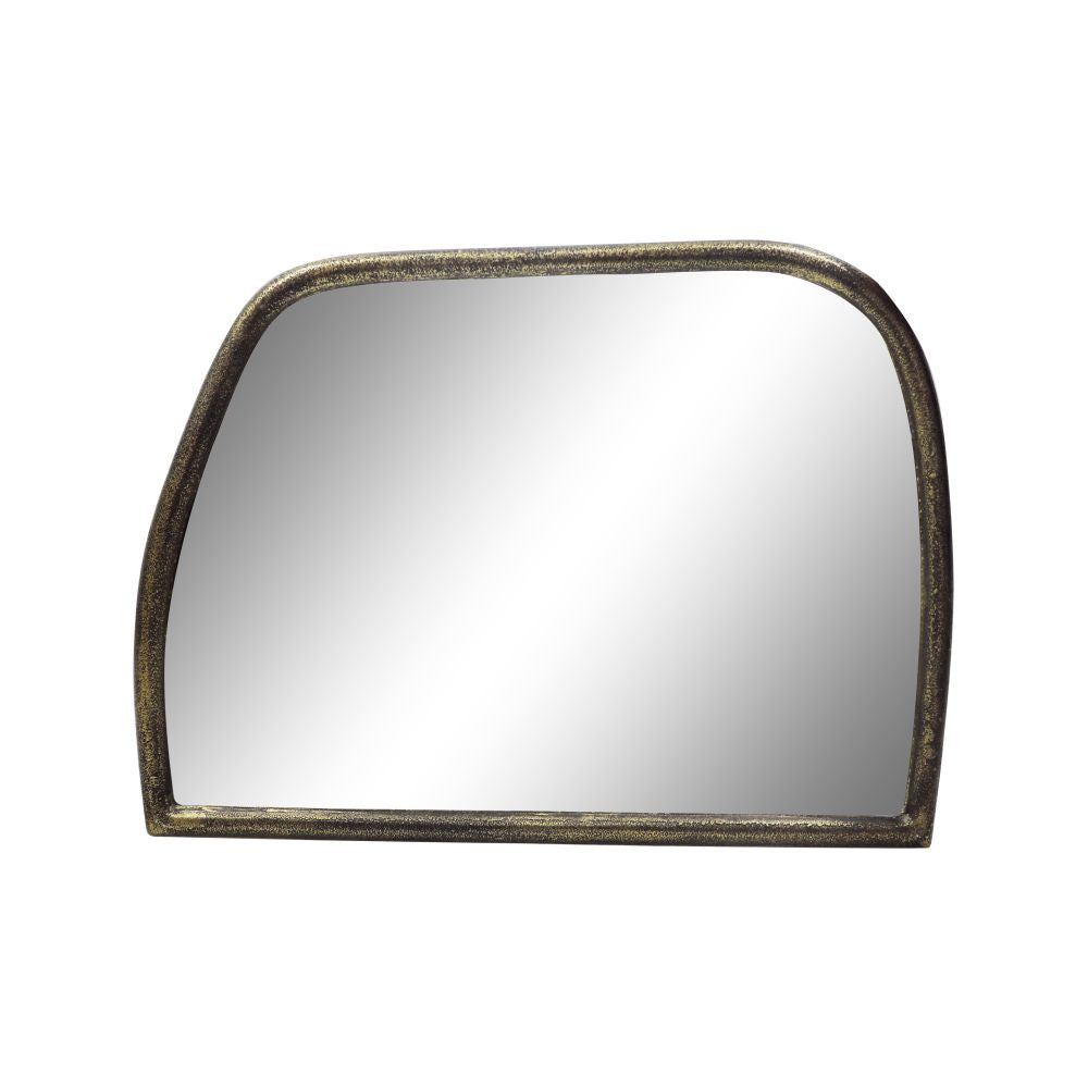 Metal D-Framed Wall Hanging Mirror Antique