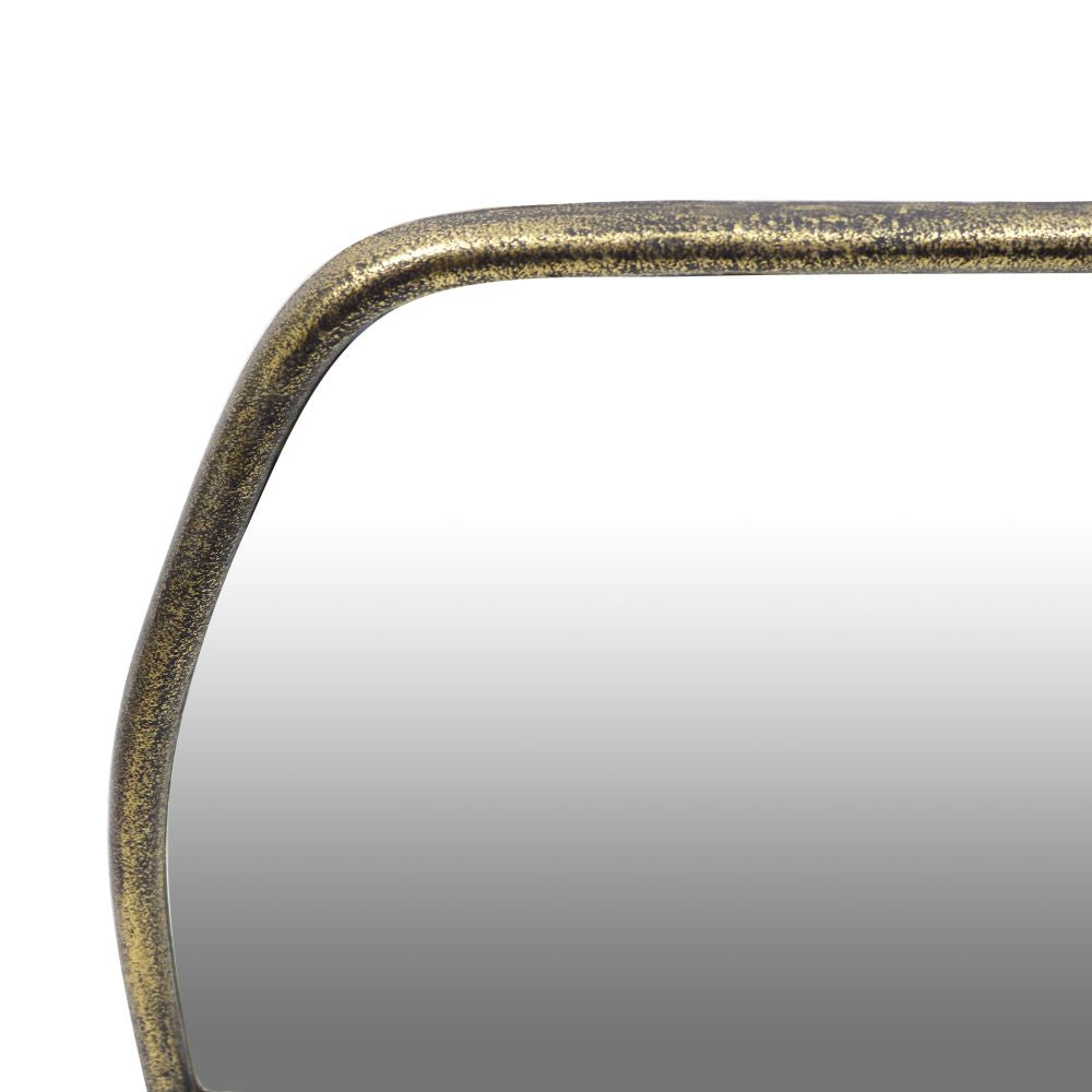 Metal D-Framed Wall Hanging Mirror Antique