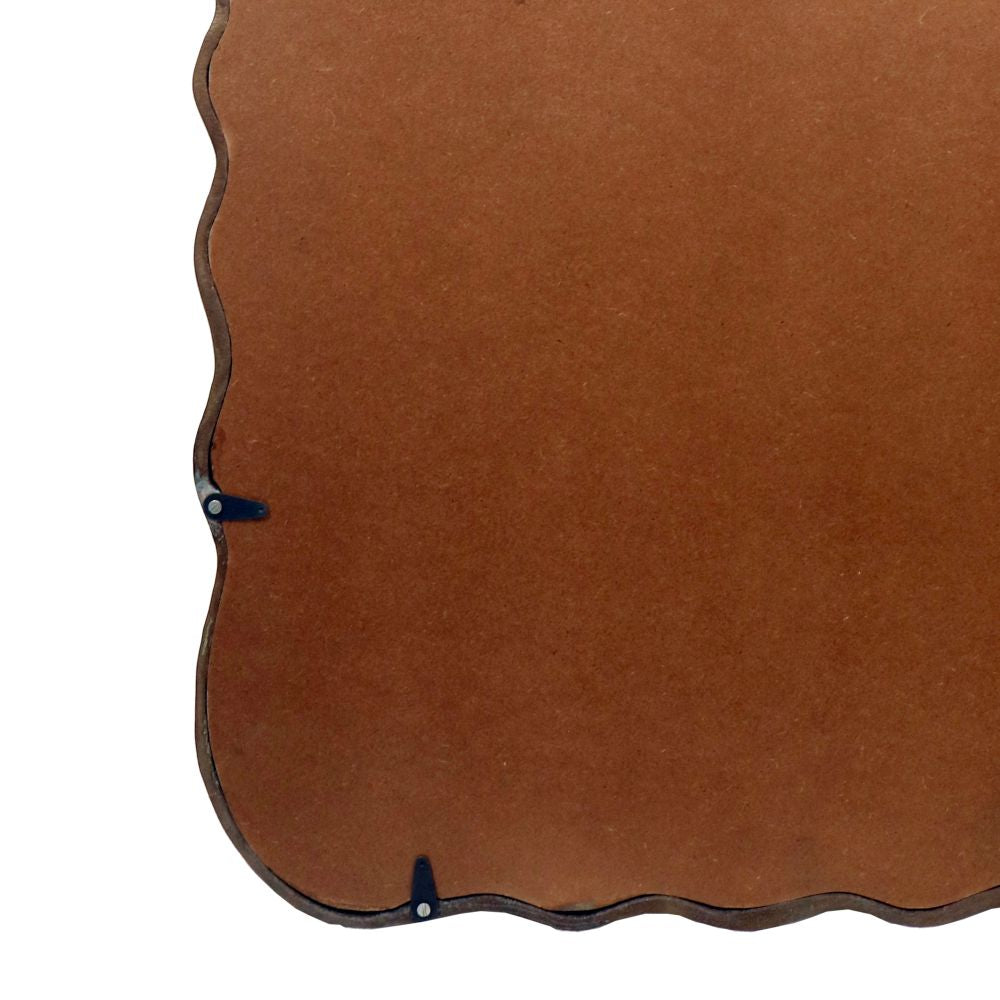 Wall Mirror With Metal Frame - Brown