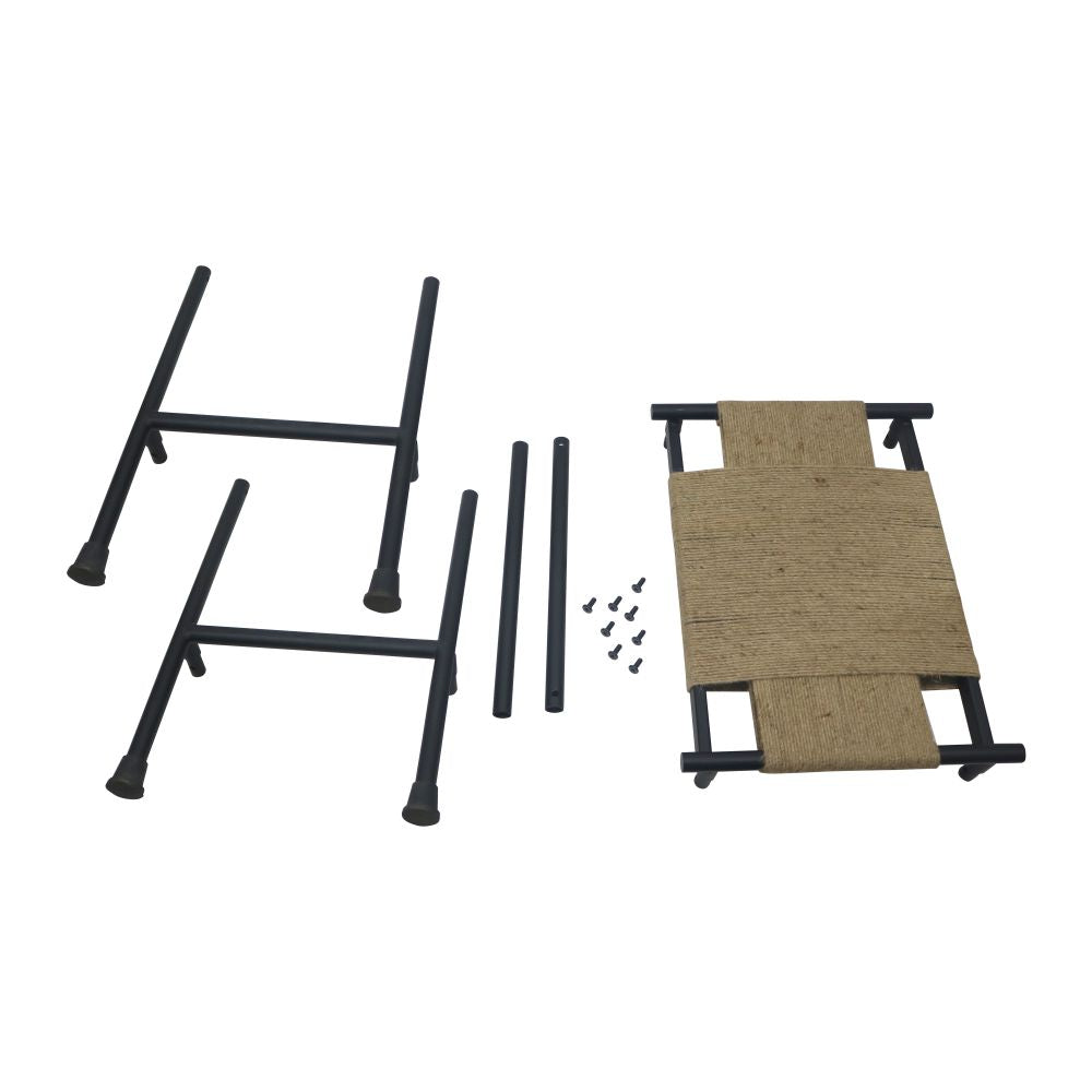 Iron Stool Hand Knitted with Jute