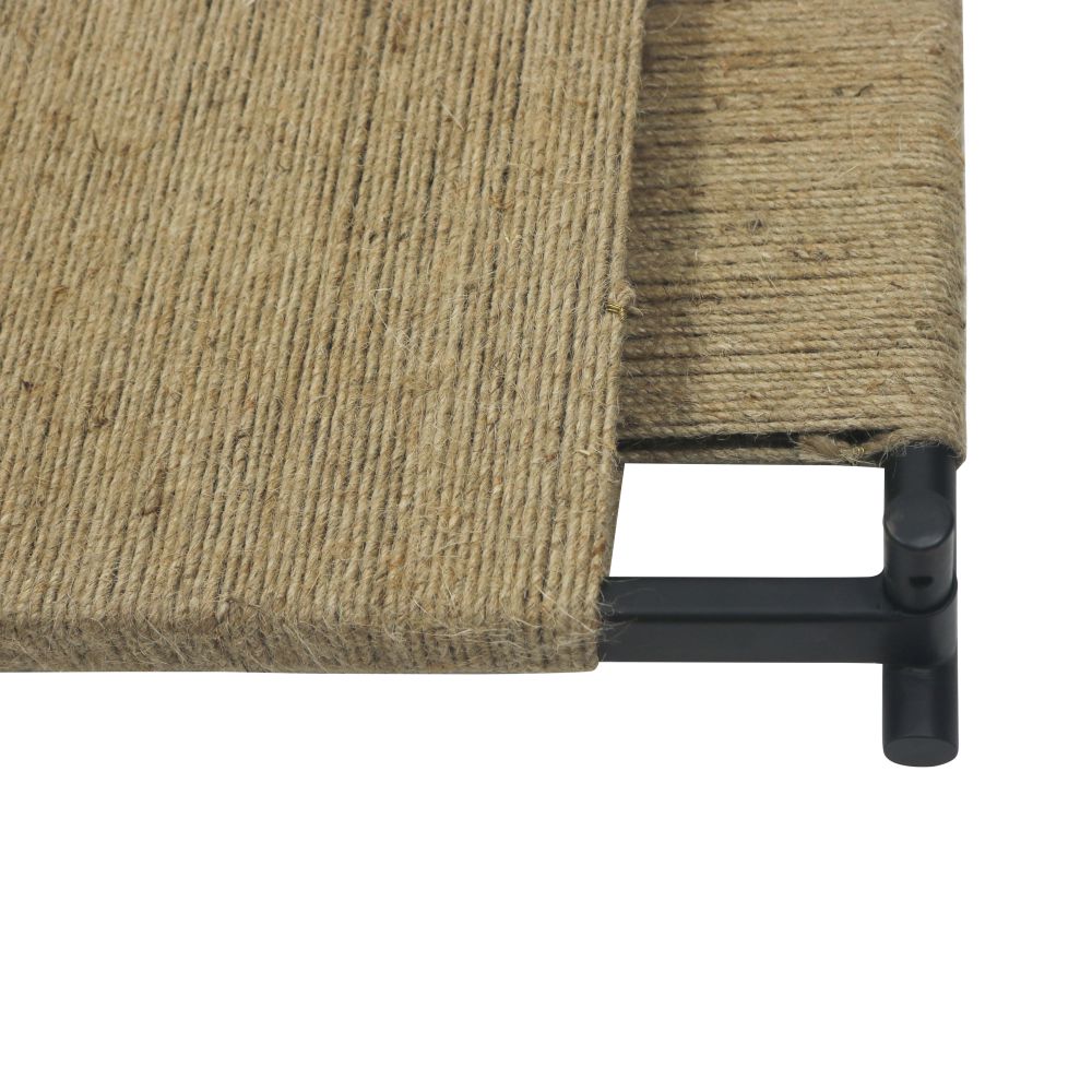 Iron Stool Hand Knitted with Jute