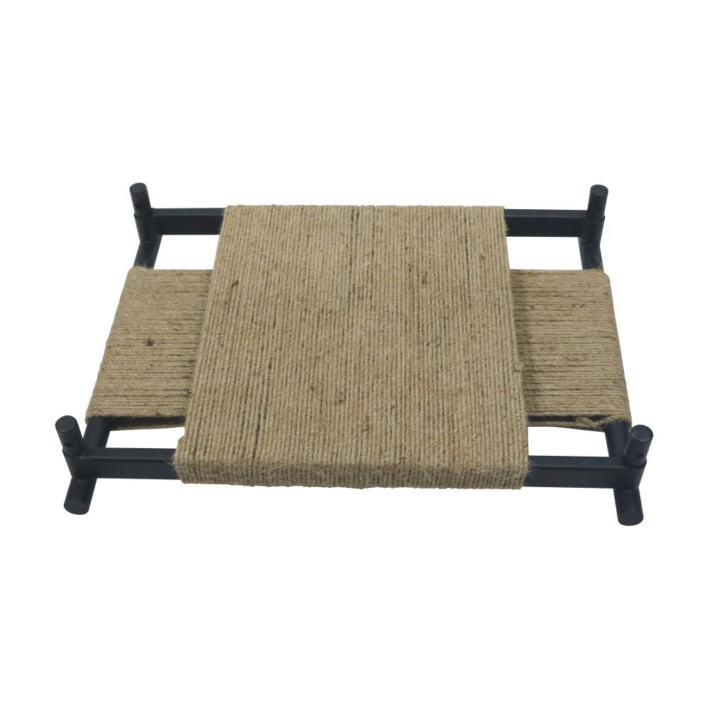 Iron Stool Hand Knitted with Jute