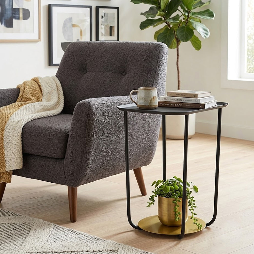 Alvik Metal Side Table - Black
