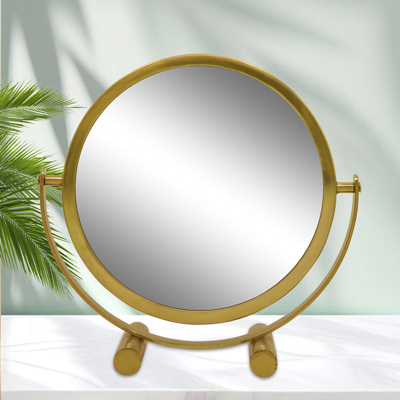 Wooden Vanity Mirror - Gold