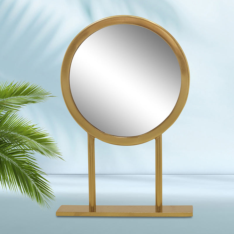 Wooden Vanity Mirror - Gold