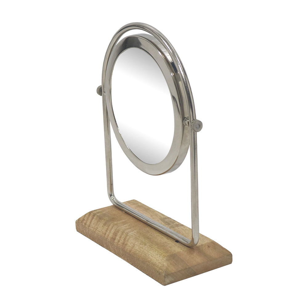 Metal & Wooden Vanity Mirror for Home Décor