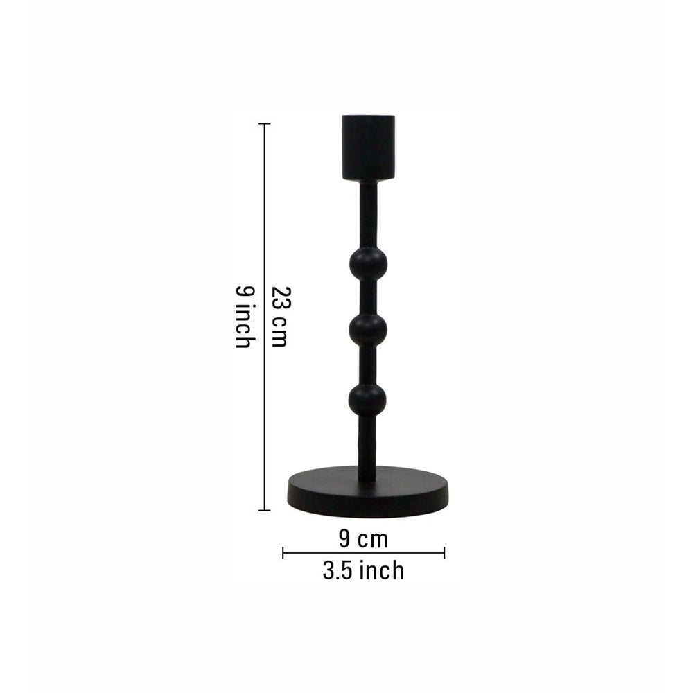 Metal Candle Holder - Black