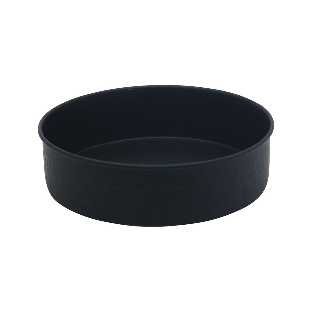 Metal Storage Box With Wooden Lid - Black