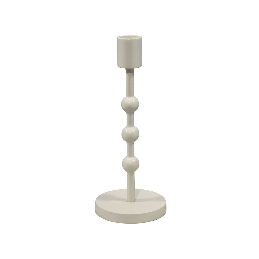 Metal Candle Holder - Ivory