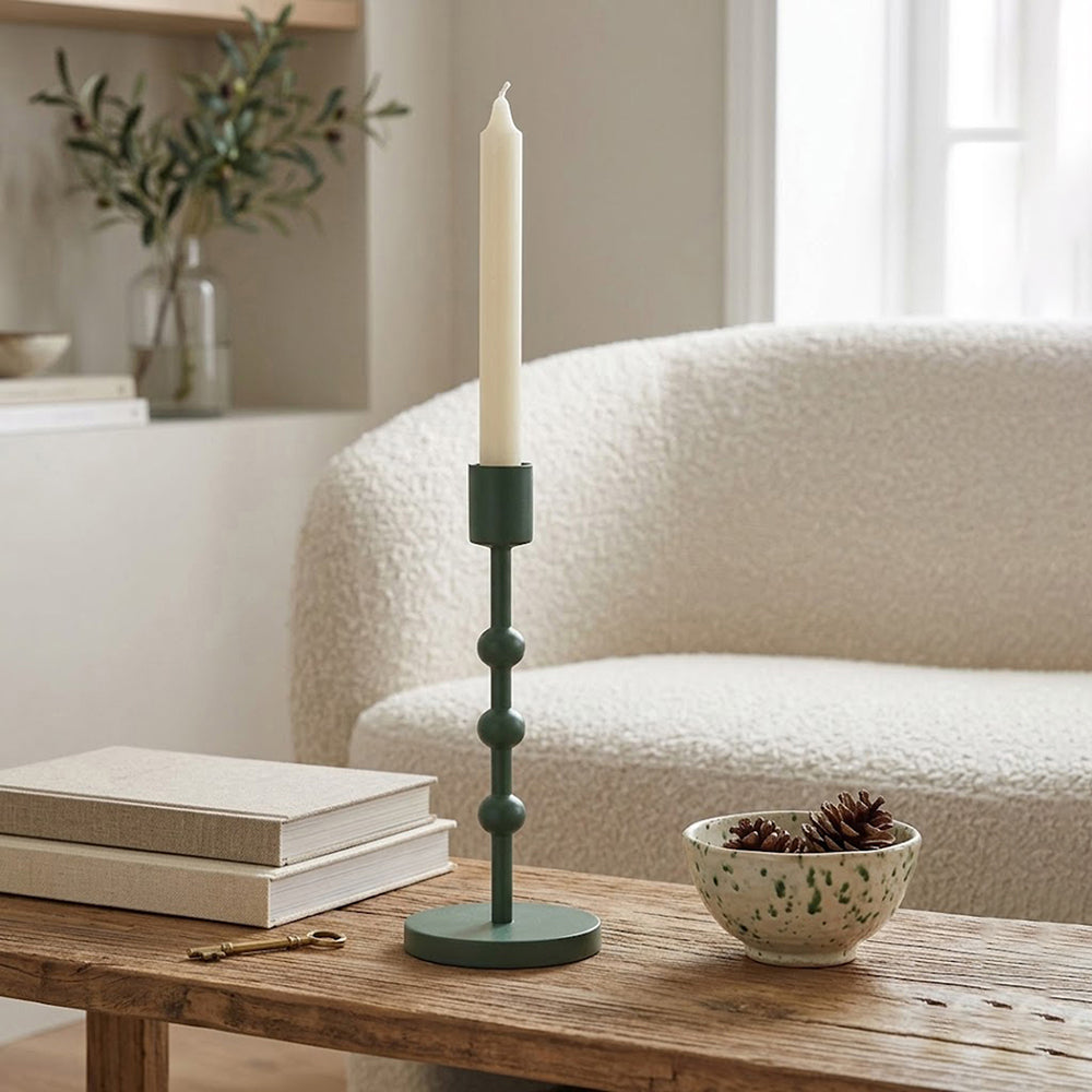 Metal Candle Holder - Green